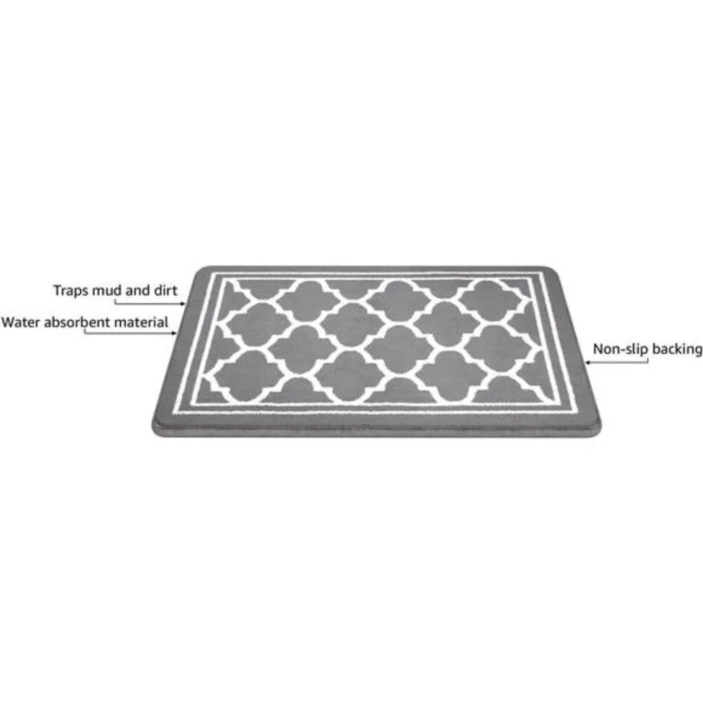 Indoor Door Mat, Resist Dirt and Absorbent Entrance Mat, Anti-Slip, Low Profile